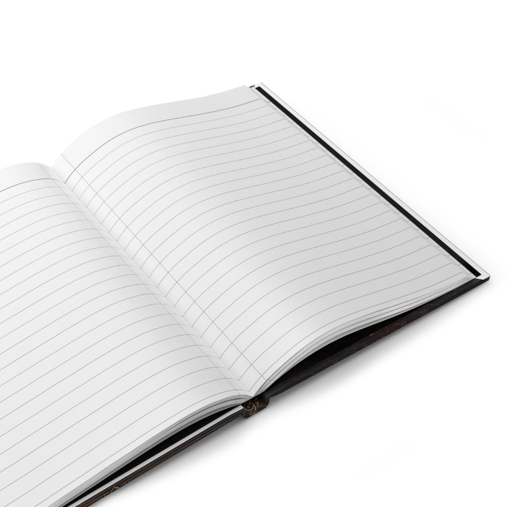 Brewed for Dreamers Hardcover Journal — Moonlit Coffee Writing Notebook