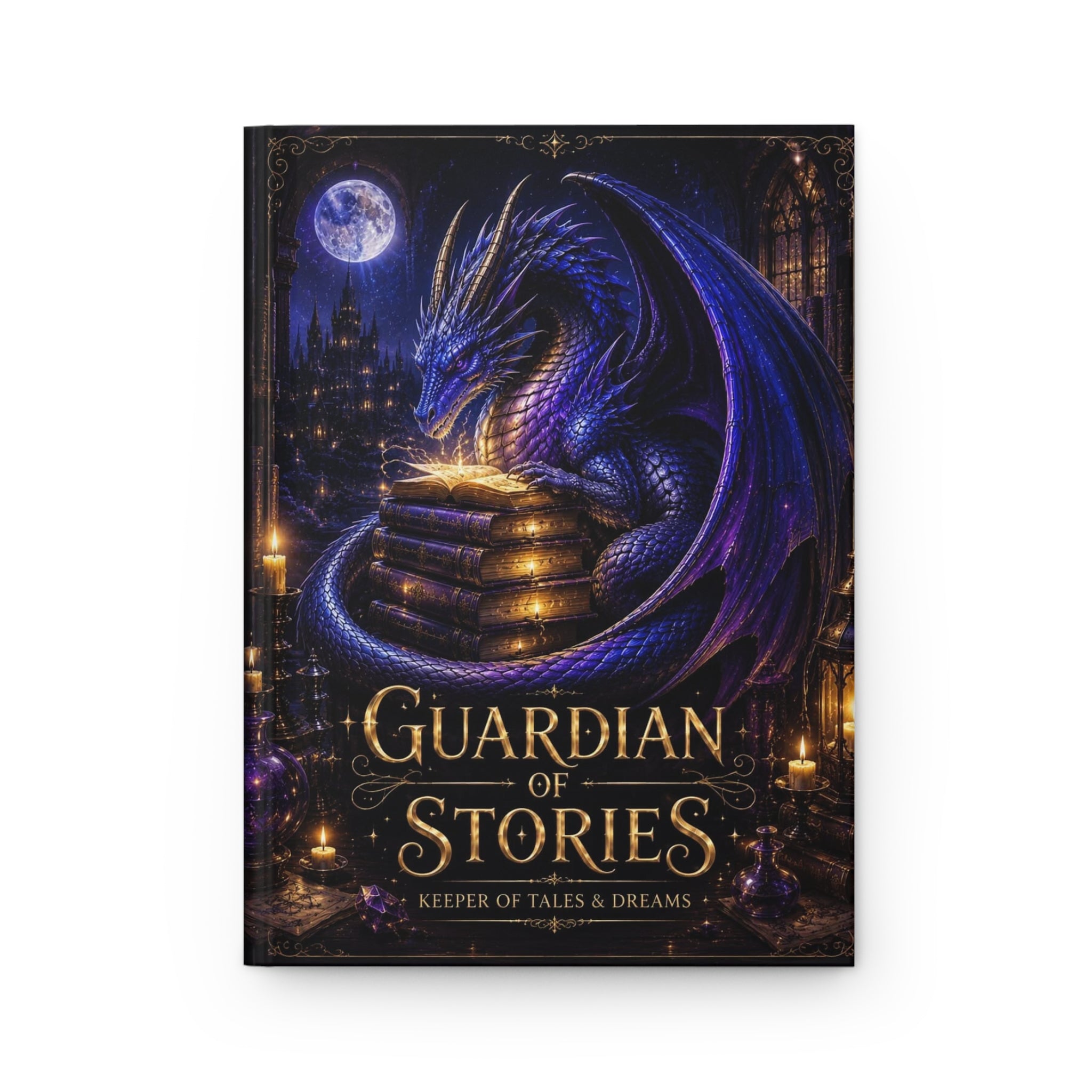 Guardian of Stories Hardcover Journal — Keeper of Tales & Dreams Notebook