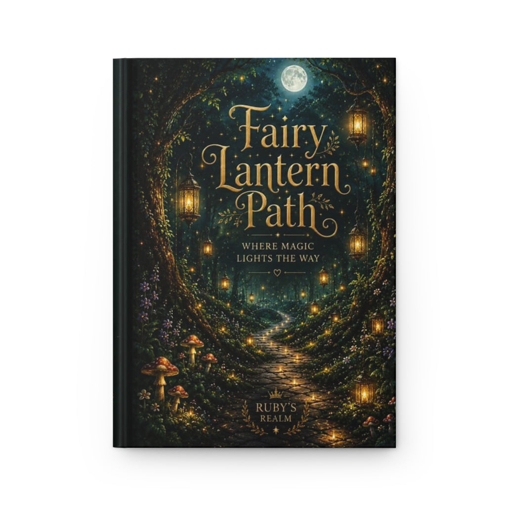 Fairy Lantern Path Hardcover Journal | Enchanted Forest Fantasy Notebook