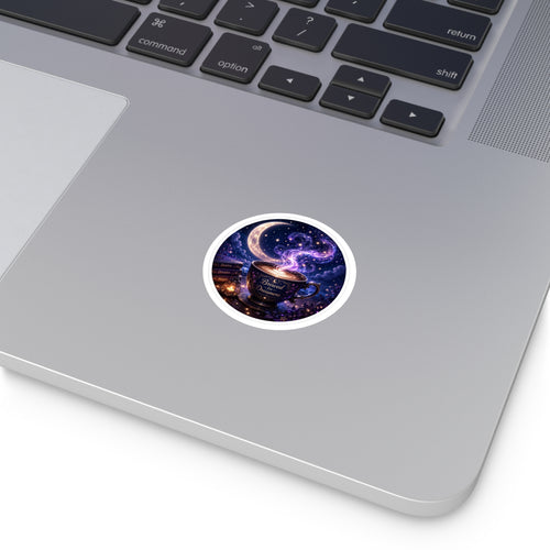 Dreamer’s Brew Round Sticker — 'Brewed for Dreamers' Coffee Sticker