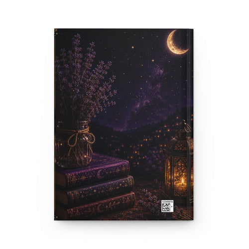 Brewed for Dreamers Hardcover Journal — Moonlit Coffee Writing Notebook
