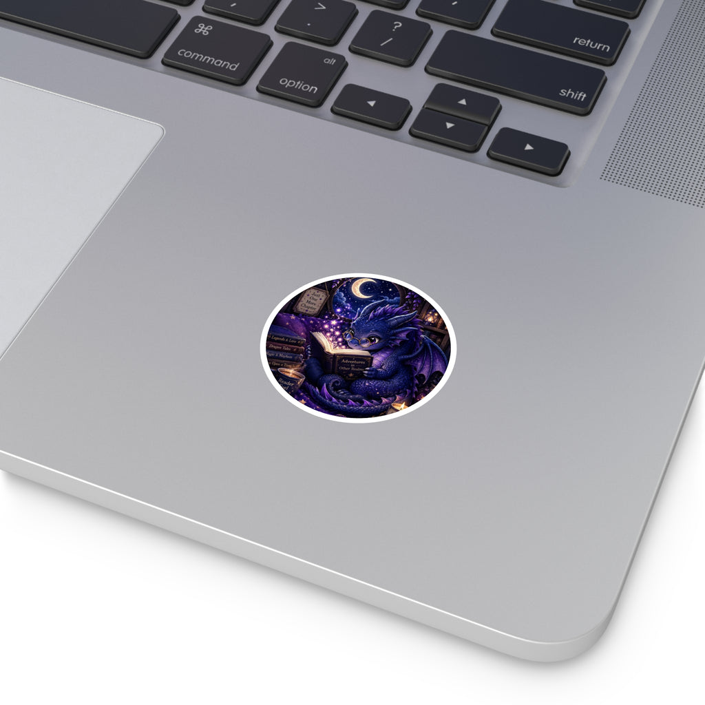 Reading Dragon Sticker — Just One More Chapter