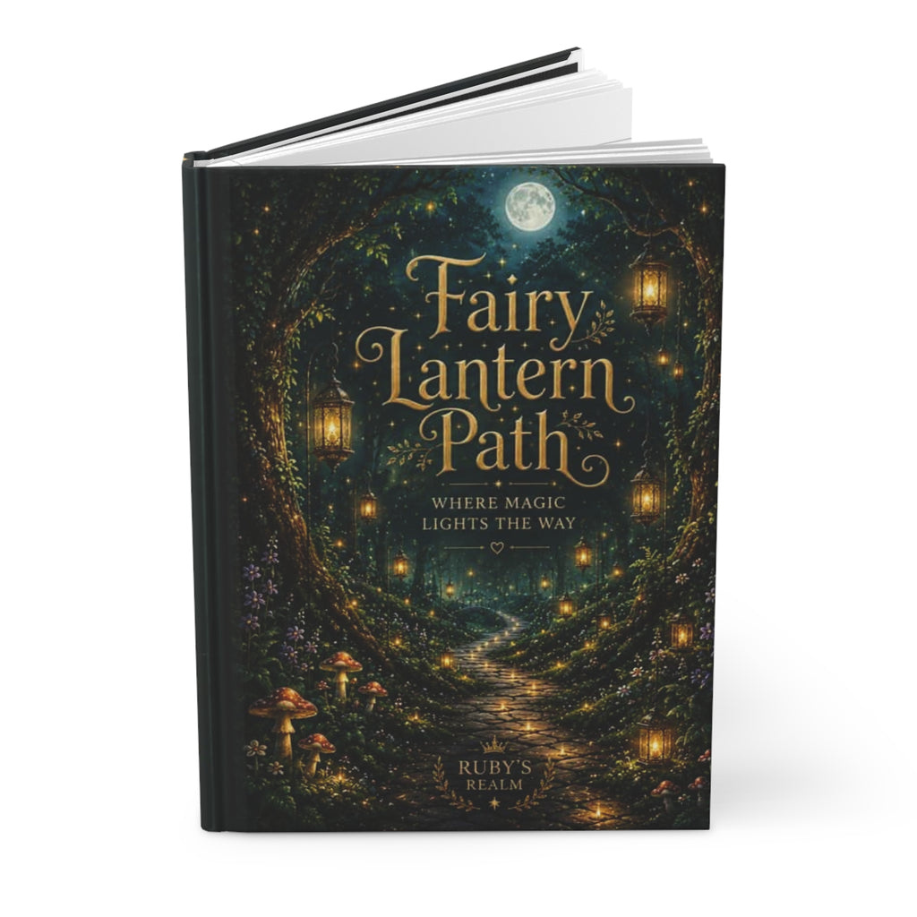 Fairy Lantern Path Hardcover Journal | Enchanted Forest Fantasy Notebook